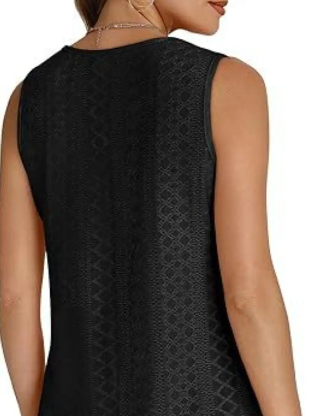 Eyelet V Neck Tank