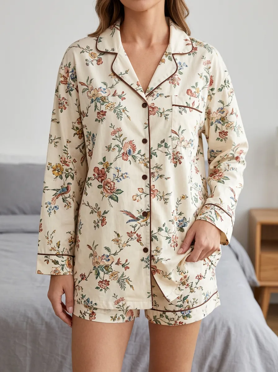 Floral Printed Everyday Pajama Top