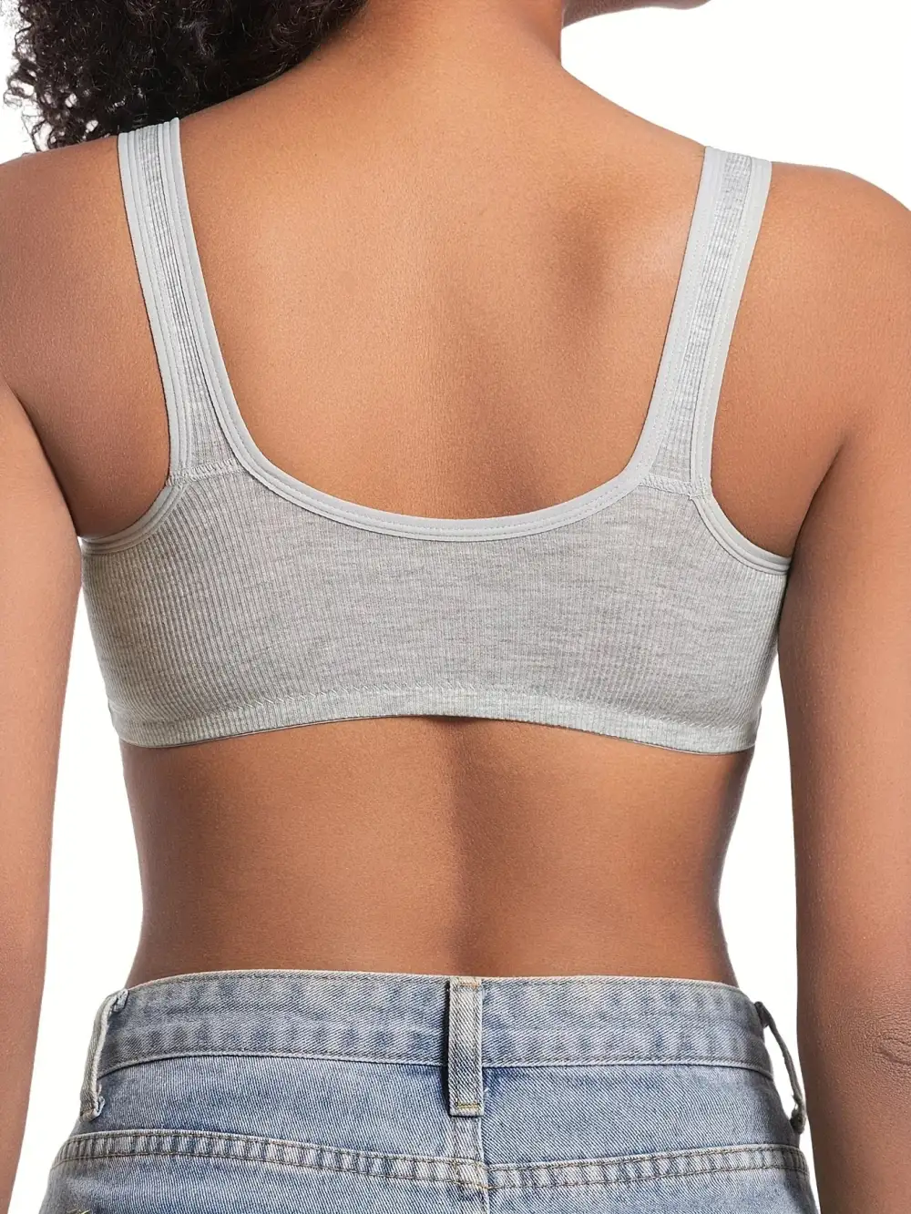 Front-Close Ribbed Bra