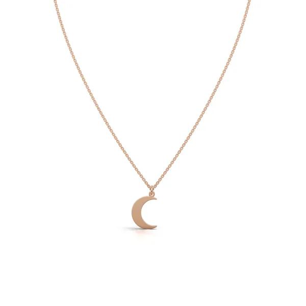 Solid Moon Half Necklace