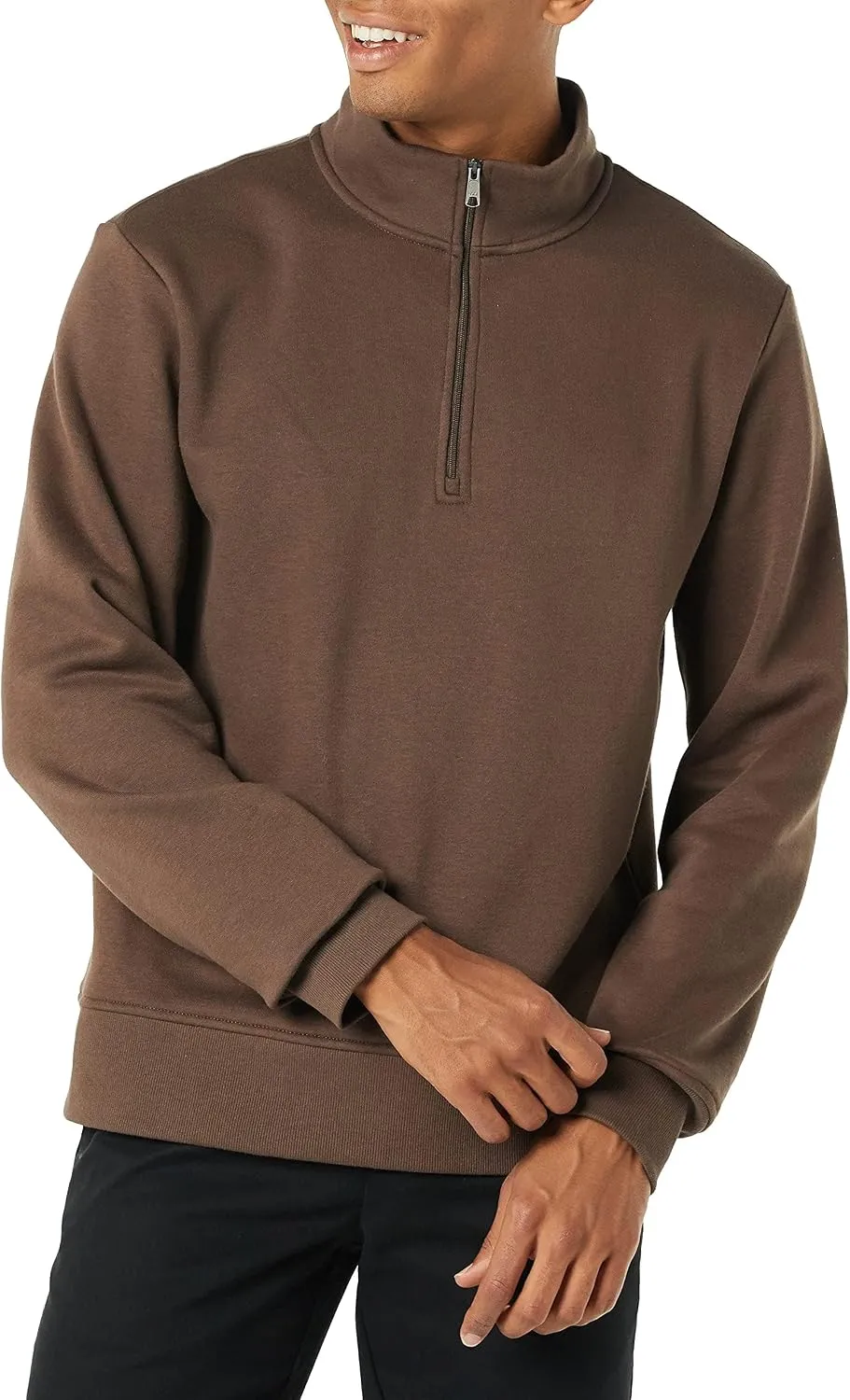 Amazon Essentials Men's Regular Fit Long-Sleeve Quarter-Zip Pullover Fleece Sweatshirt with Mock Neck, Midweight