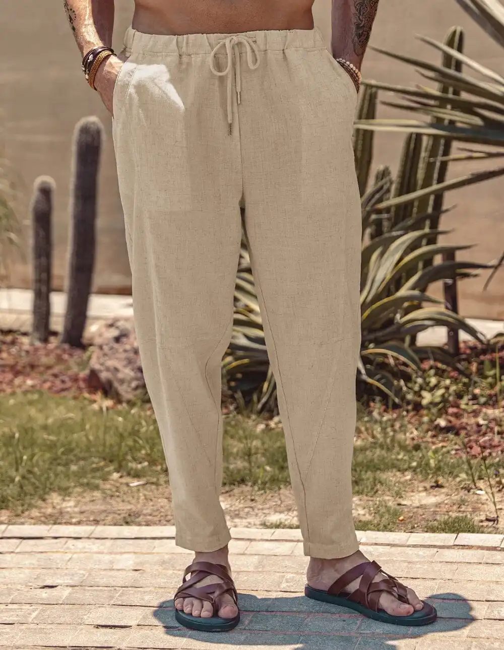 Workwear Drawstring Waist Pants