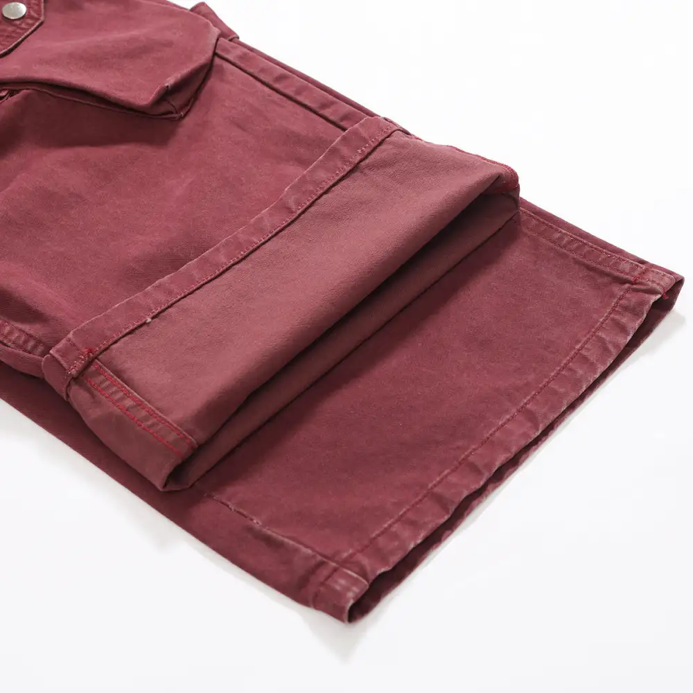 Men's Straight Leg Cargo Denim Jeans