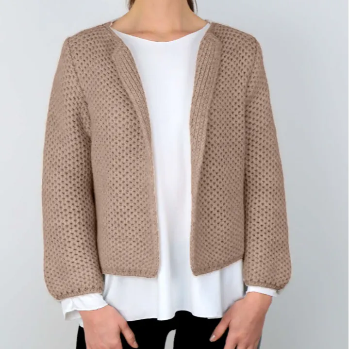 Everyday Mohair Wool Longline Cropped Cardigan