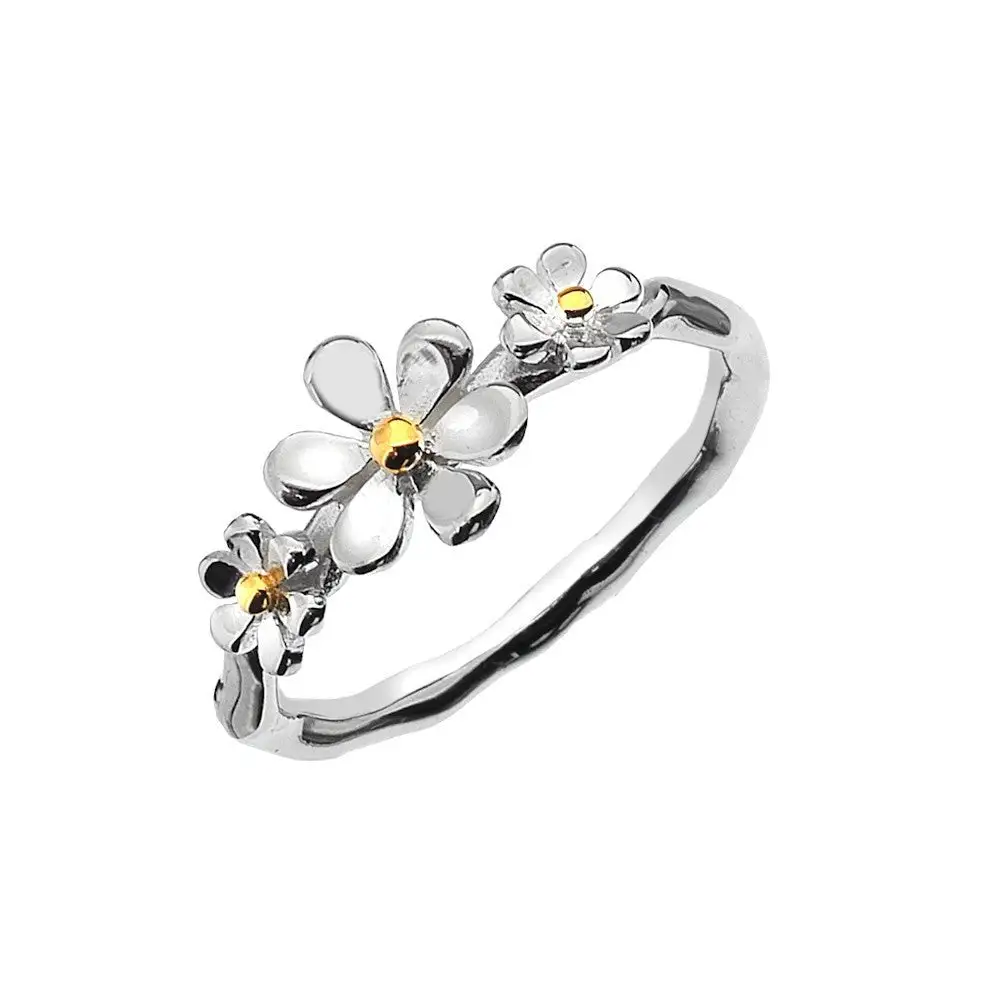 Daisy Wide Dainty Cluster Ring