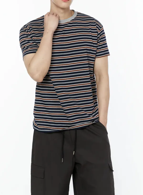 Men's Striped Short Sleeve T-Shirt