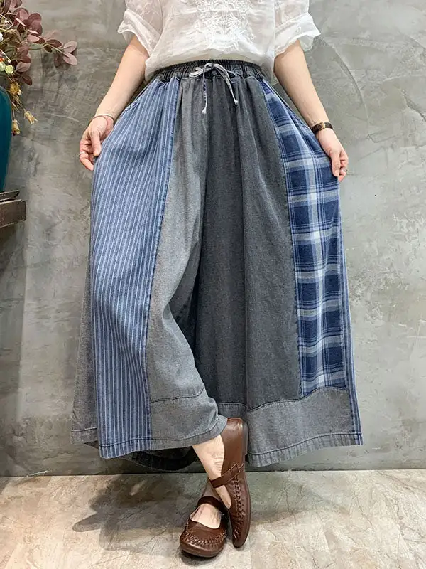 Wide Leg Seamed Jeans