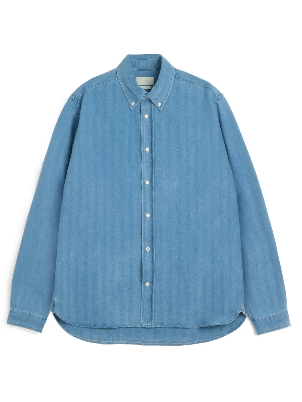 Casual Style  Indigo Cotton Shirt
