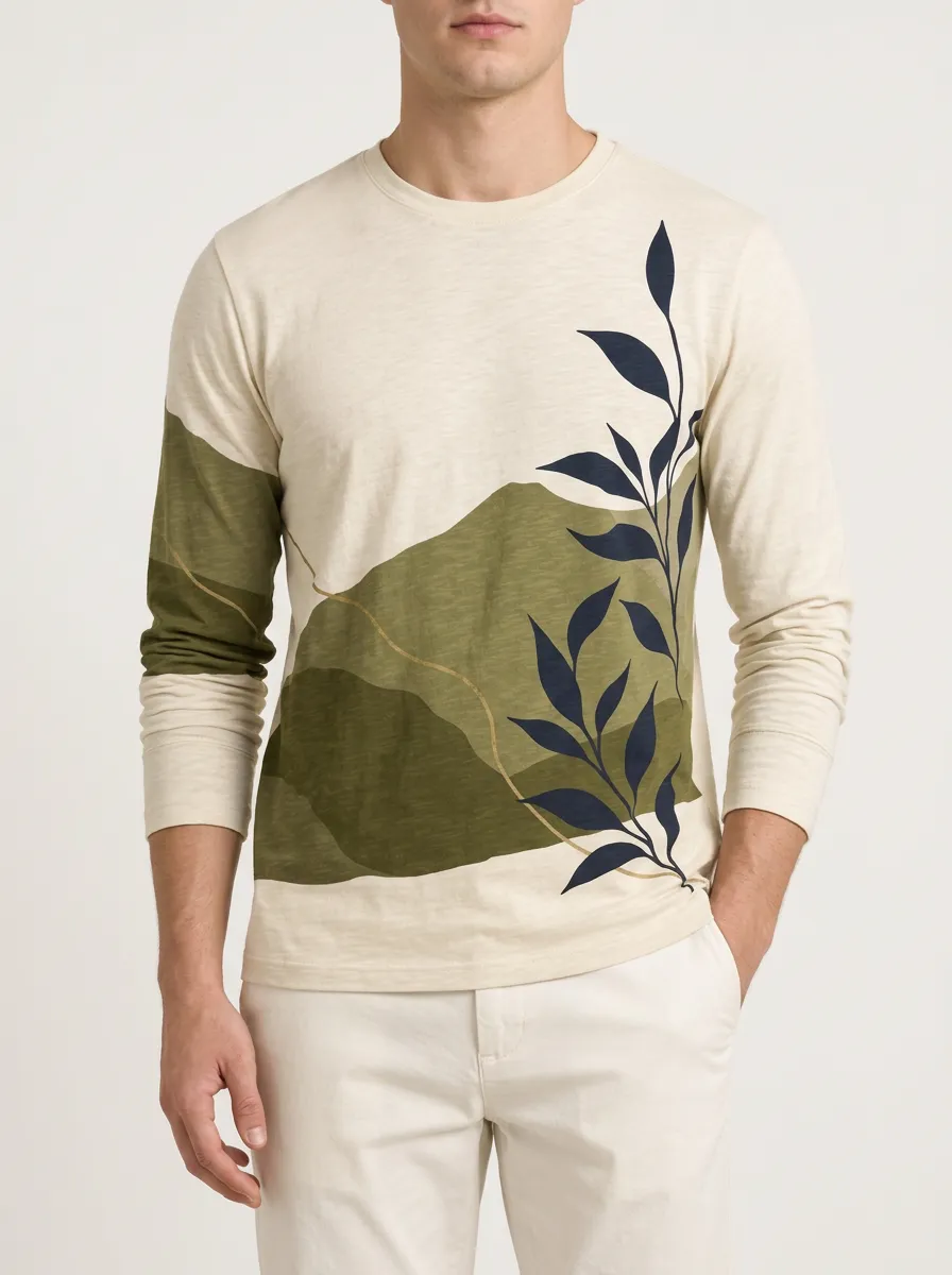 Men's Long Sleeve Clean Look Relaxed Shirt