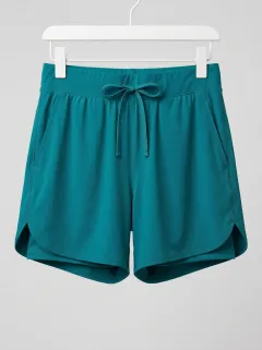 Women's Layered Curved-Hem Athletic Shorts