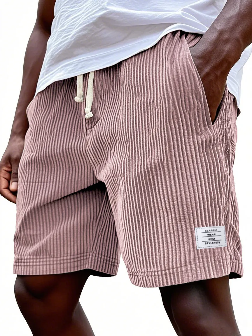 Corduroy Seamed Detail Shorts