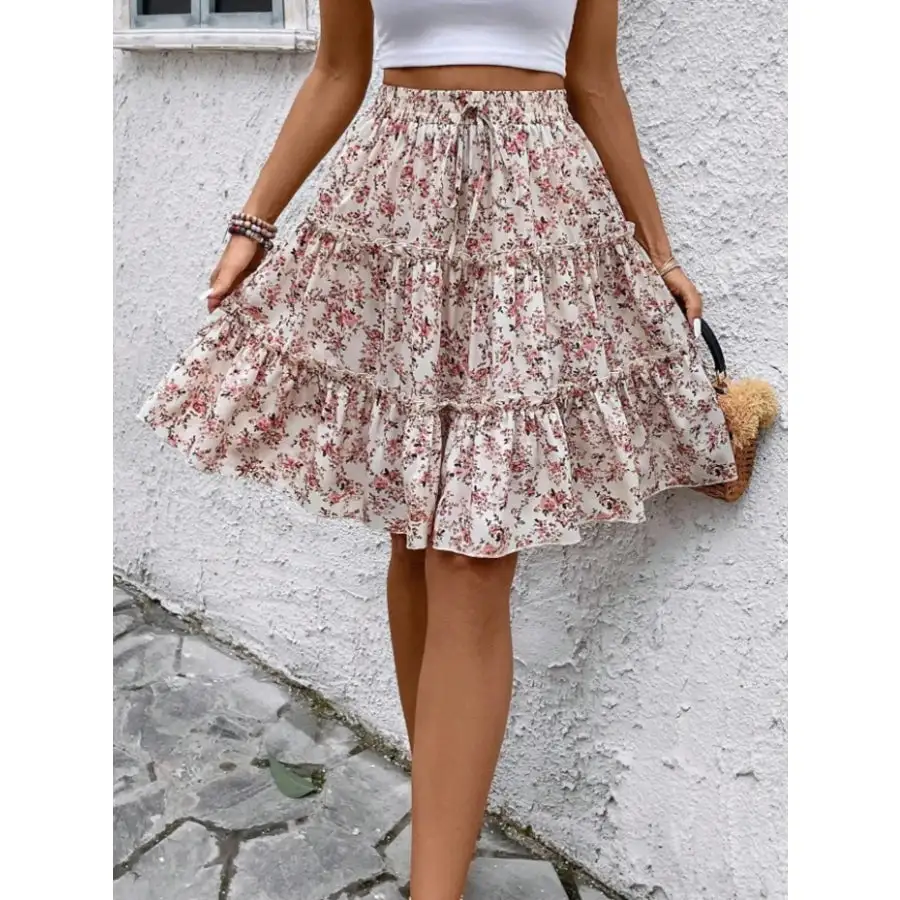 Everyday Print Midi Skirt