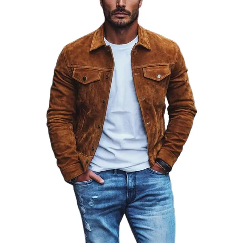 Textured Work Suede Jacket