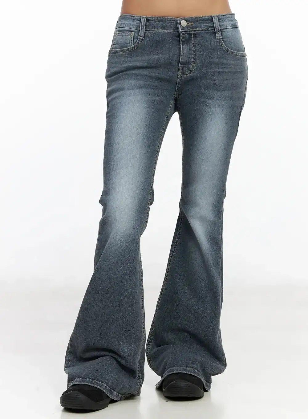 Hip-Pad Vintage Flared Jeans