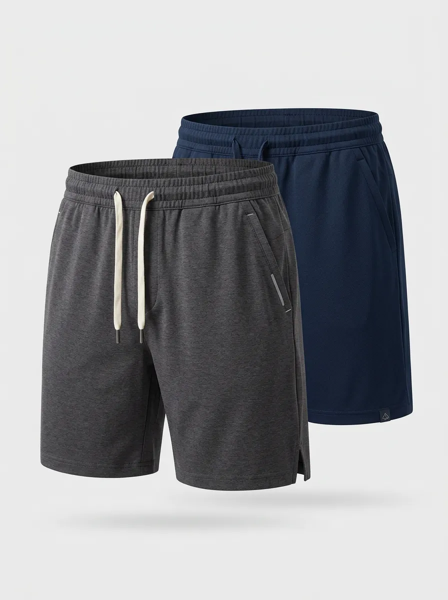 Drawstring Everyday Two-Pack Gym Shorts