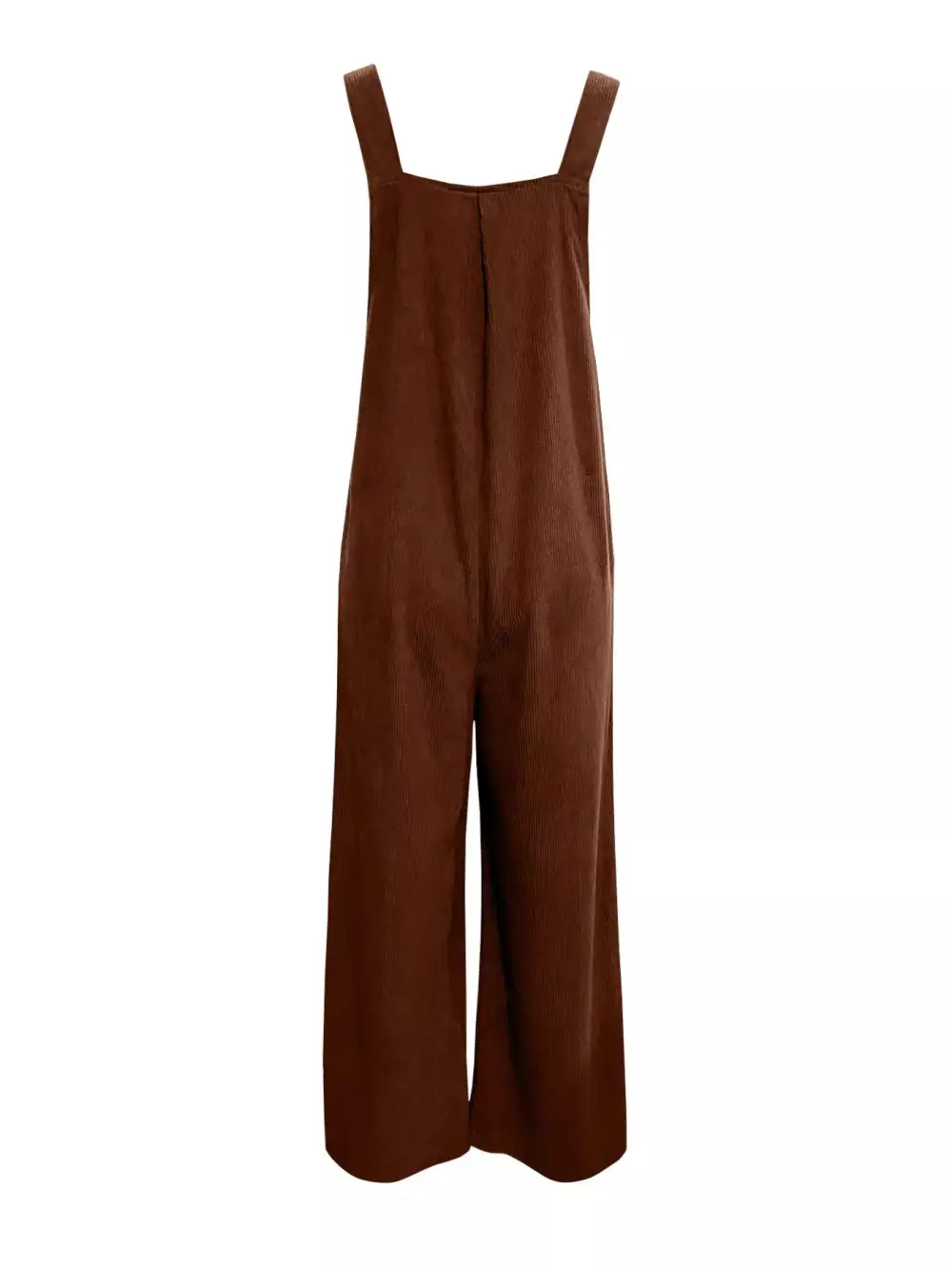 Front Ruched Wide Leg Pockets Jumpsuit