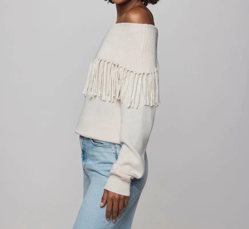 Layered Casual Fringe Sweater