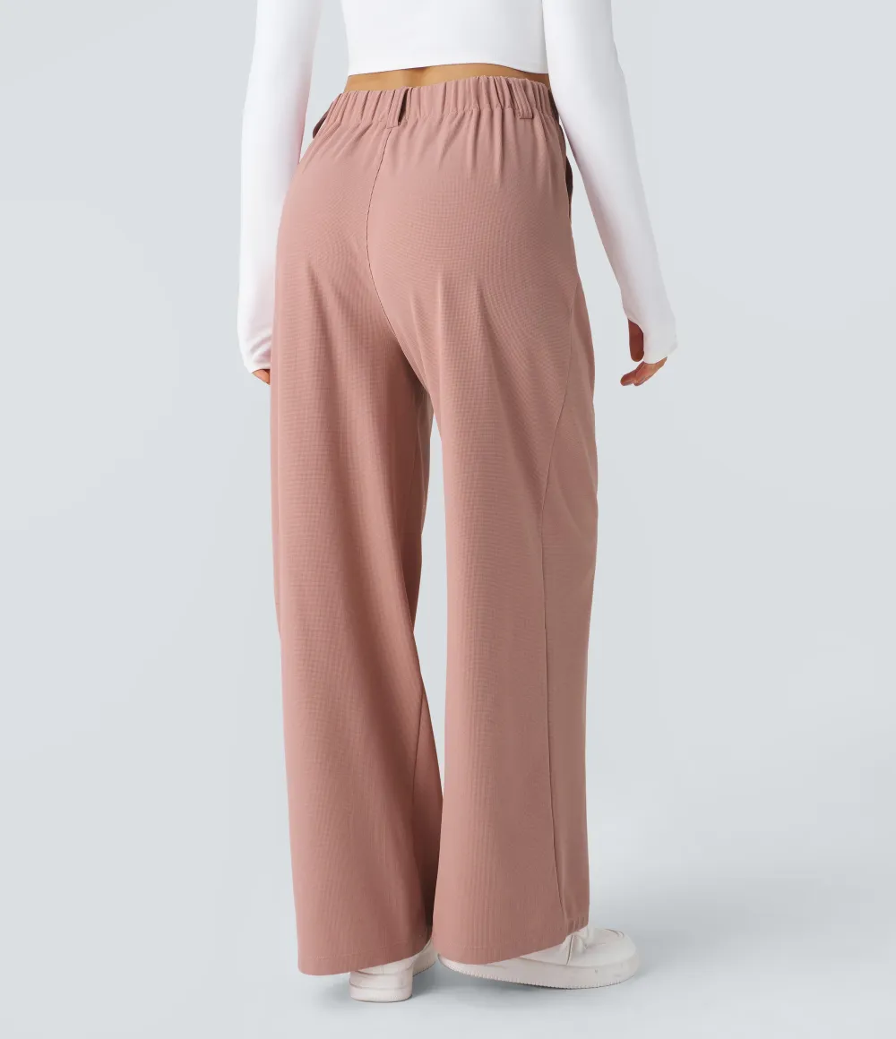 2026🔥  High Waisted Pocket Straight Leg Work Pants
