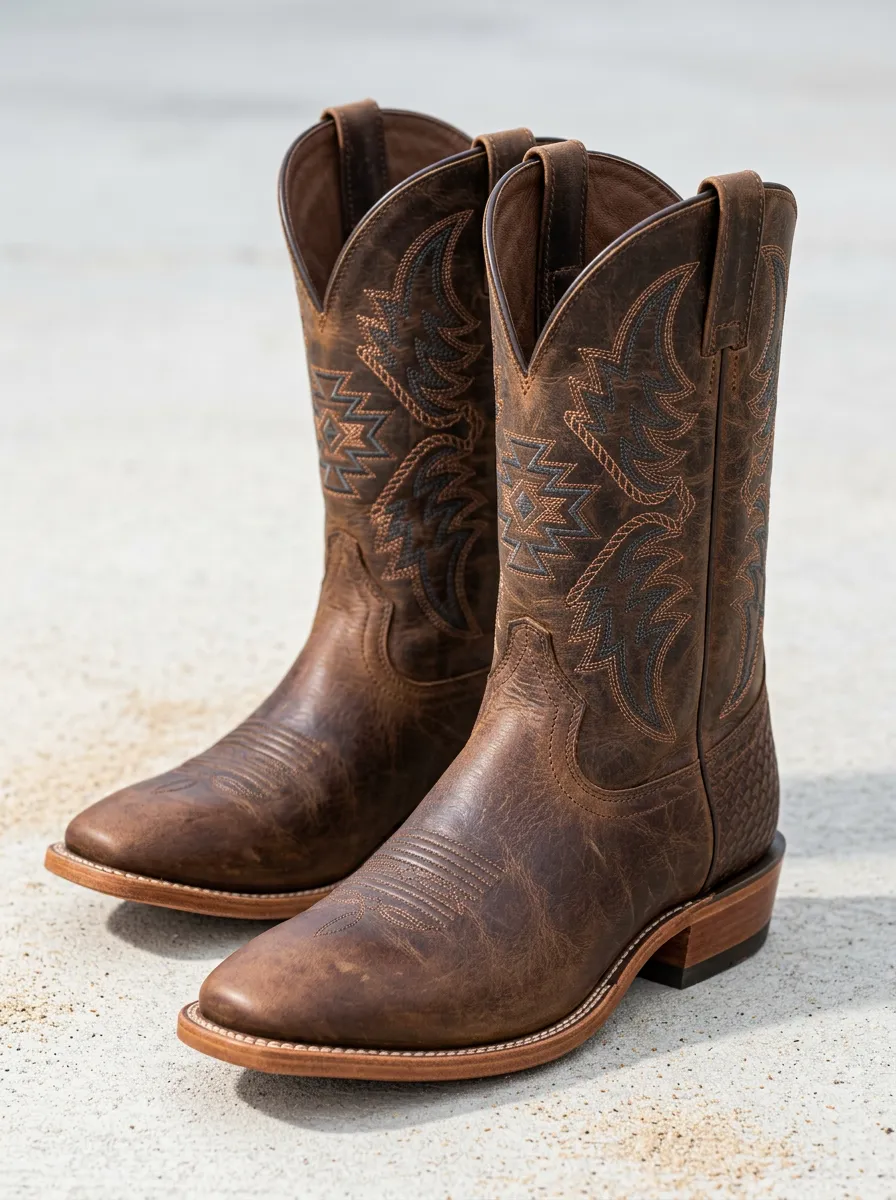 Country Embroidered Country-Style Western Boots