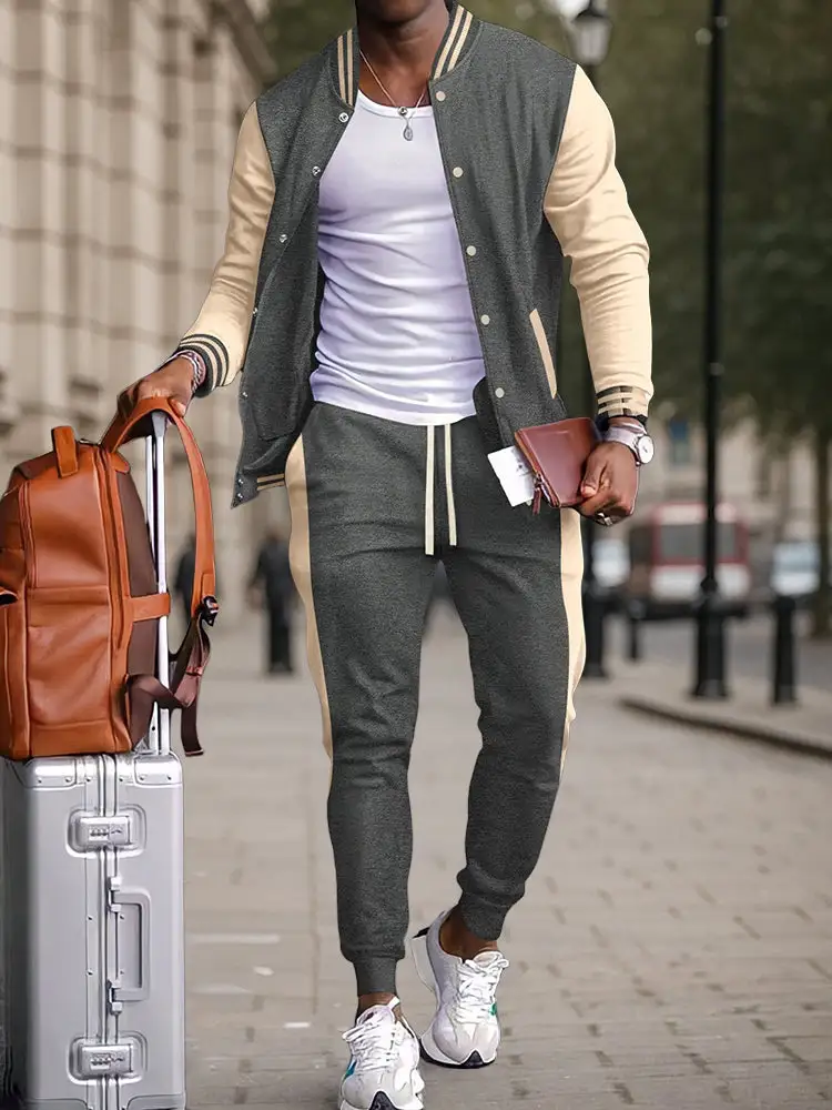 Versatile Sporty Jacket Pants Set
