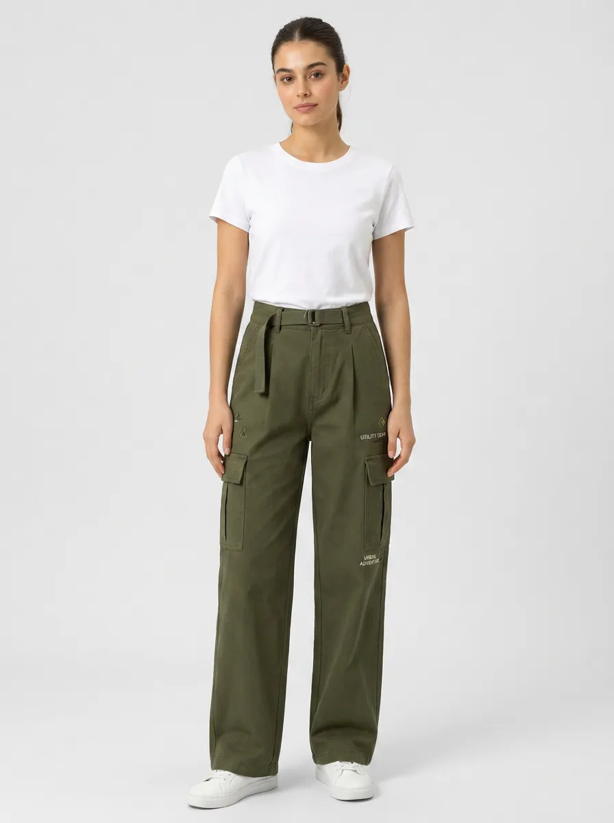 Women's Urban Adventure Utility Printed Cargo Pants Set