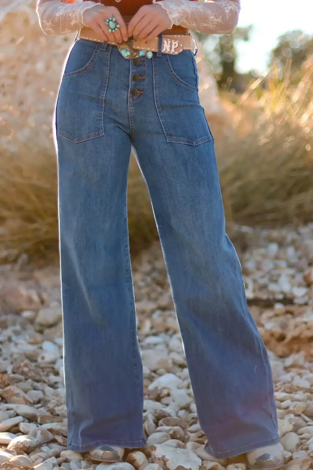 Soft Textured Denim Jeans