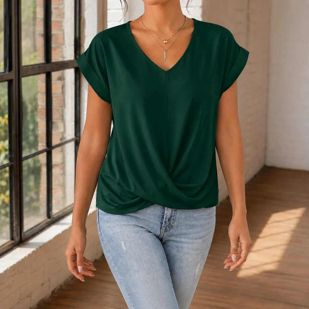 V-Neck Stretch Top