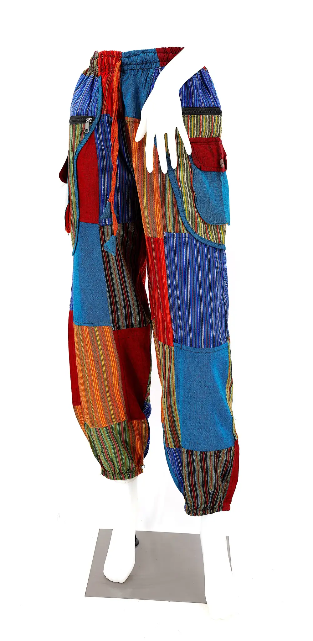 Women's Textured Harem Patchwork Festival Pants