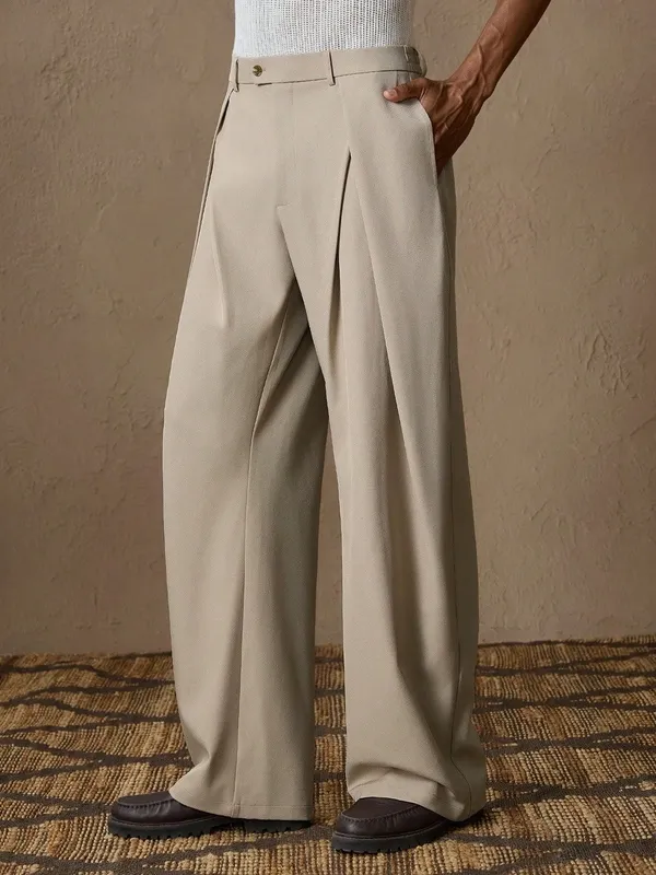 Draped Pleated Trousers