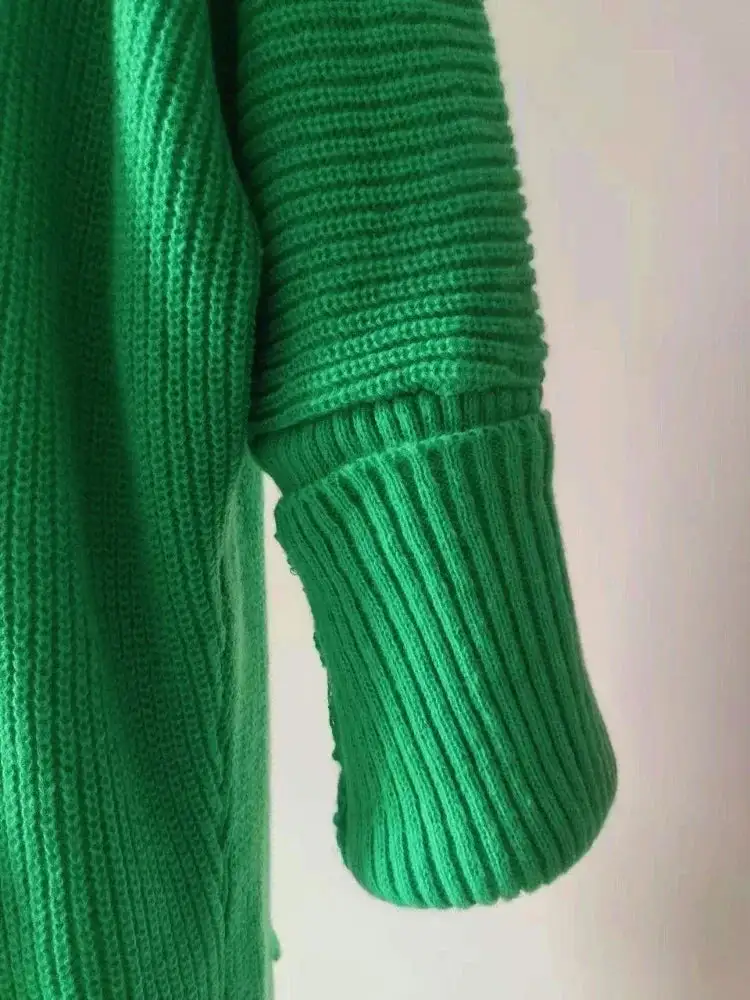 Oversized Hooded Midi-Knit Coat