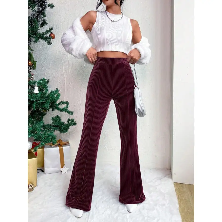 Classic High Waist Flare Pants