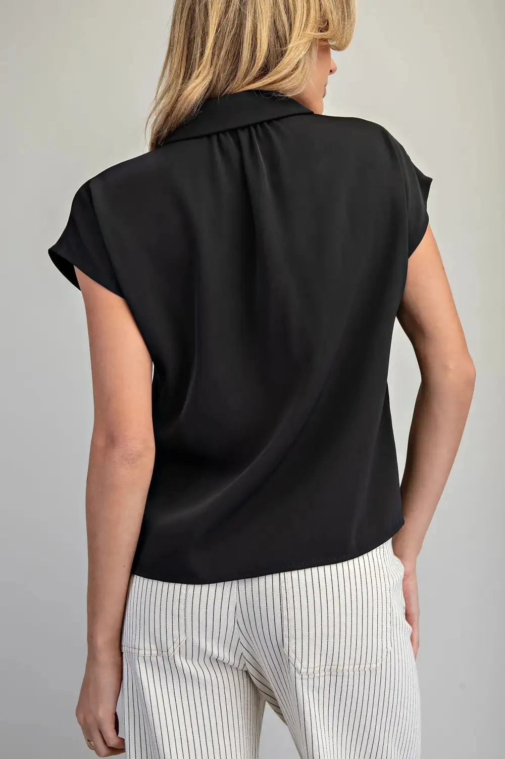 Structured Cap Sleeve Top