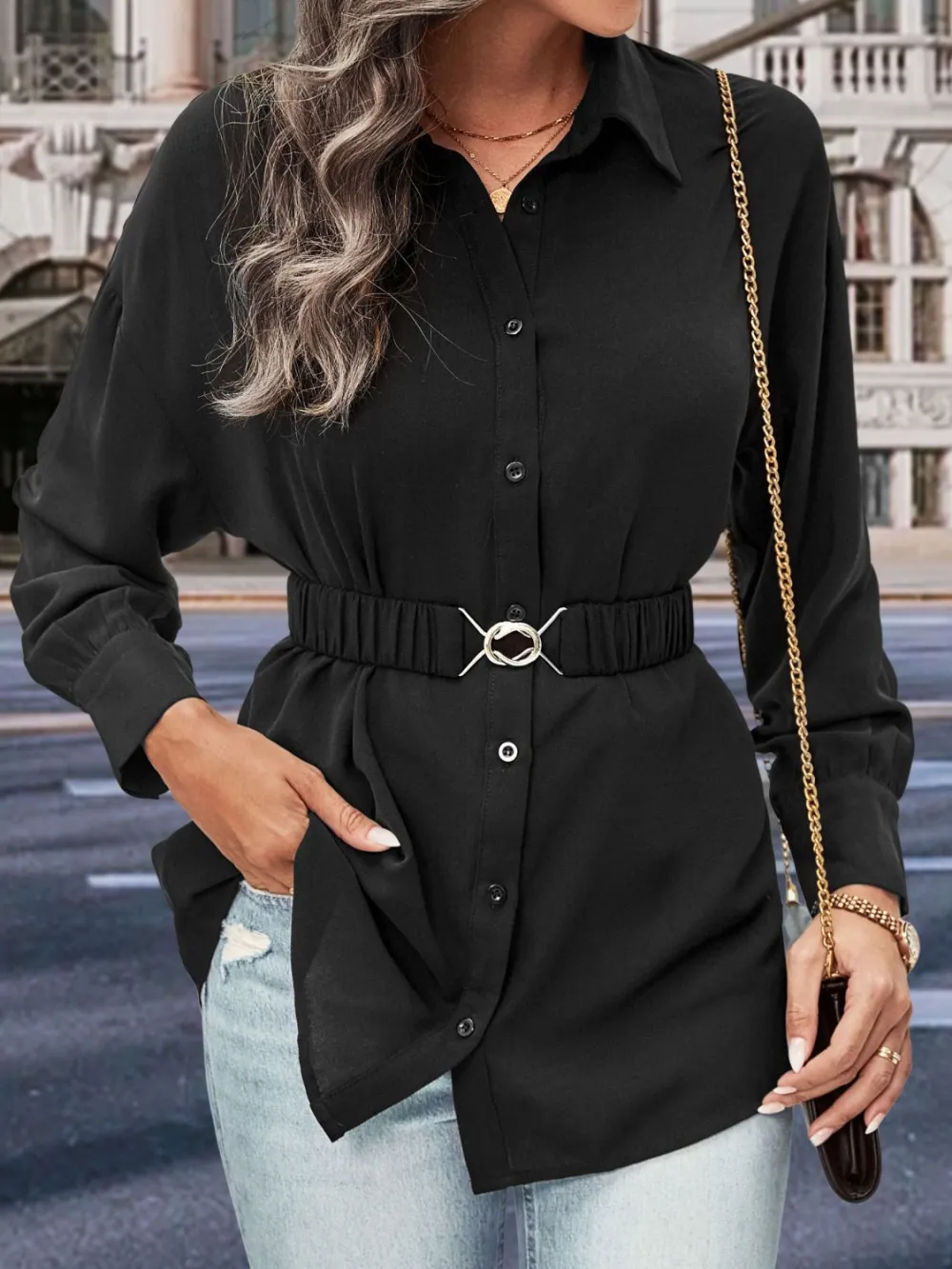 Relaxed Belted Shirt