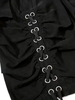 Wide-Leg Lace-Up Shorts