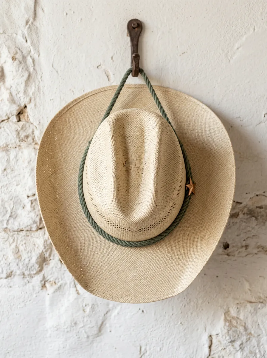 Unisex Star Details Straw Western Cowboy Hat