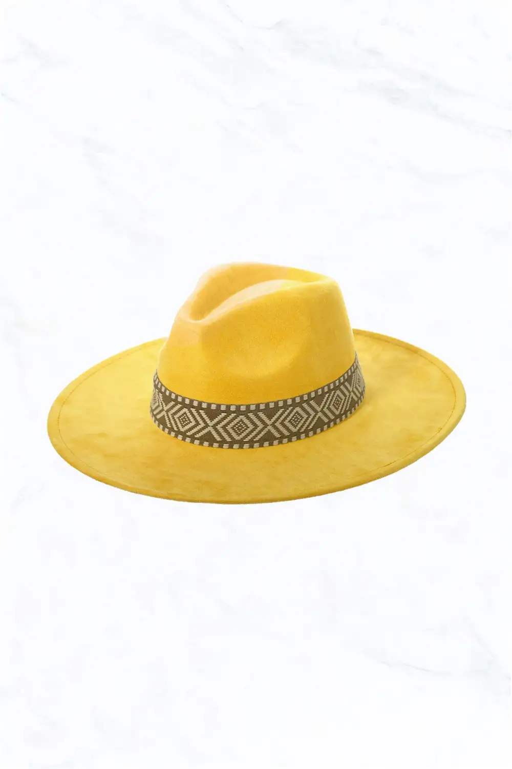 Suede Large Eaves Peach Top Fedora Hat