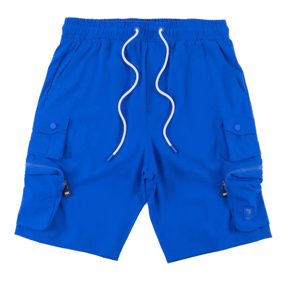 Nylon Spandex Cargo Shorts - Royal Blue