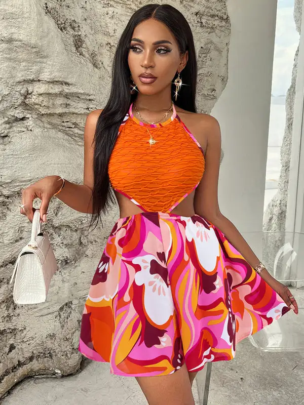 Hollow Bright Halter Jumpsuit