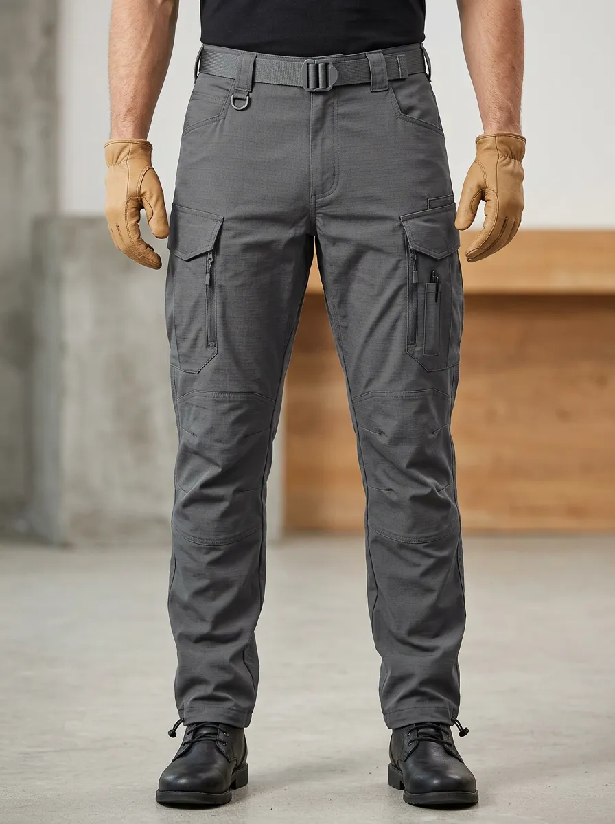 Men's Tactical Outdoor Multi-Pocket Ripstop Cargo Pants