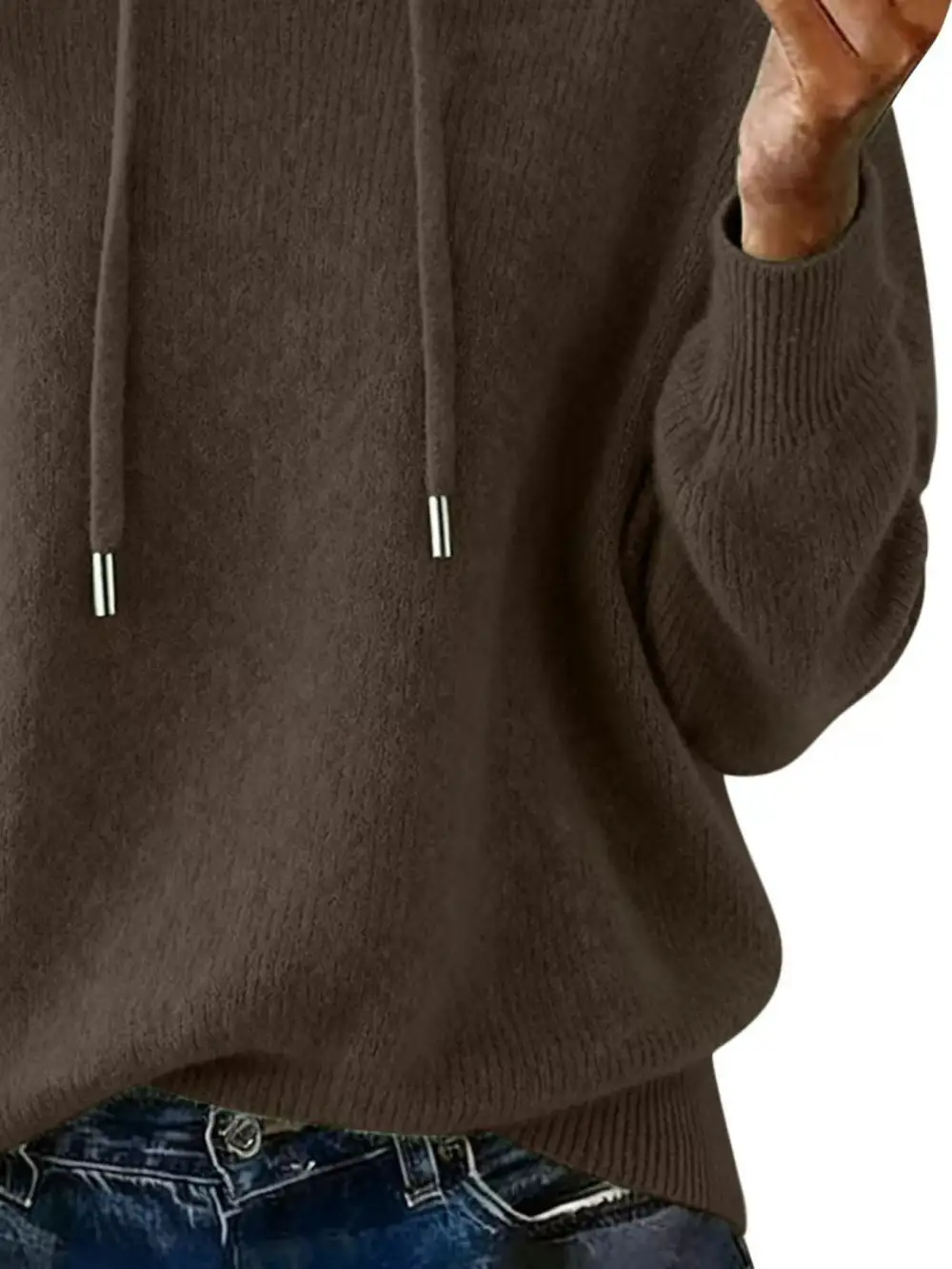 Modern Drawstring Long Sleeve Sweater