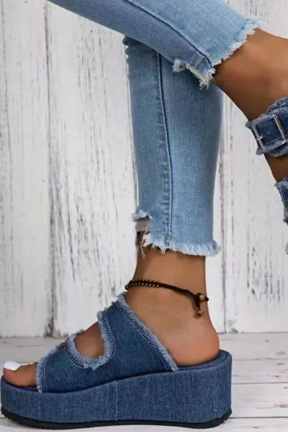 Contemporary Wedge Heeled Sandals