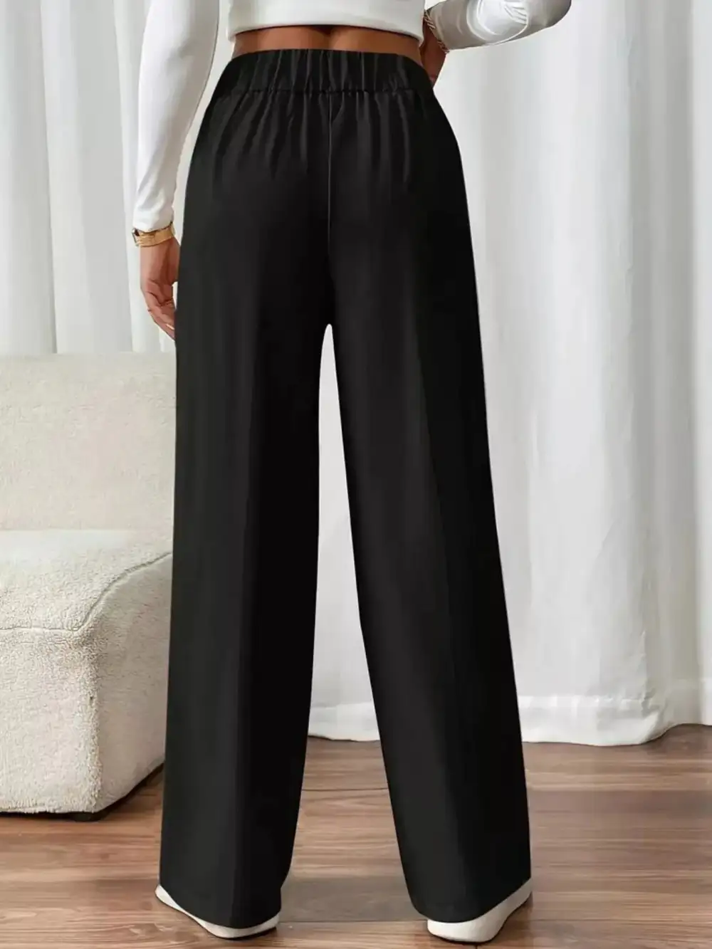Wide Leg High Waist Cropped Pocketed Pants