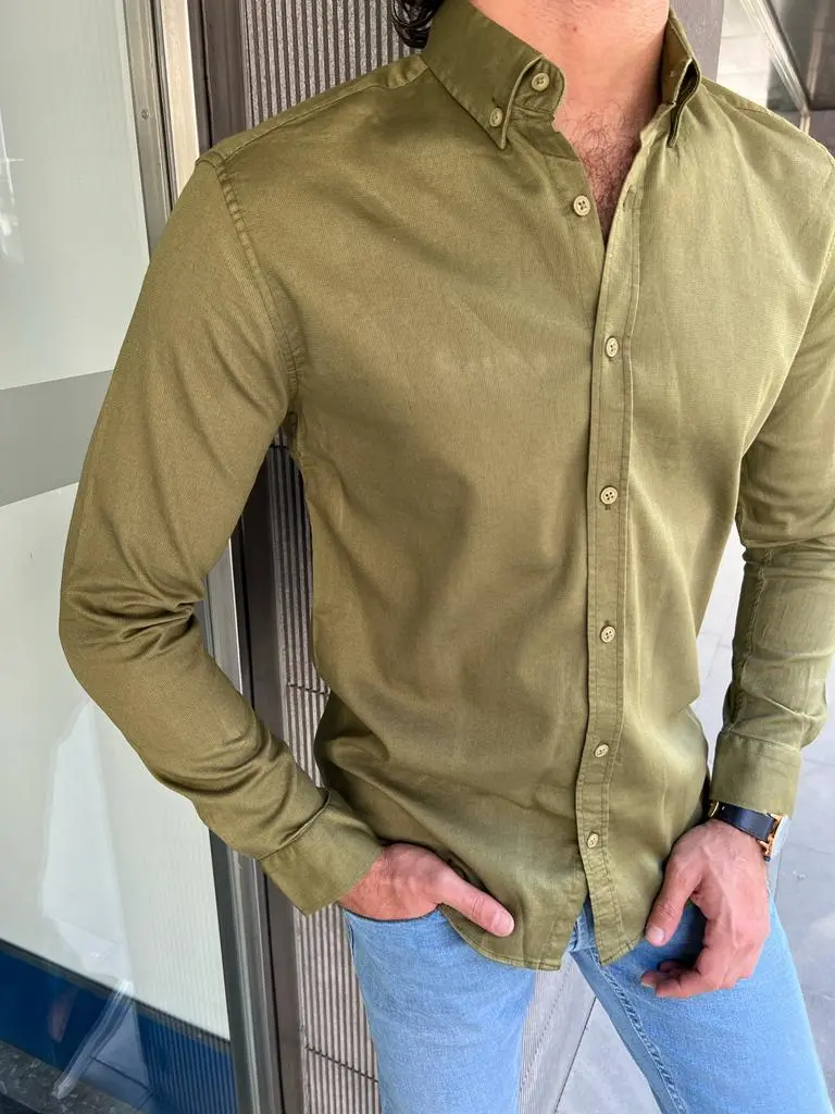 Casual Slim Fit Cotton Casual Shirt