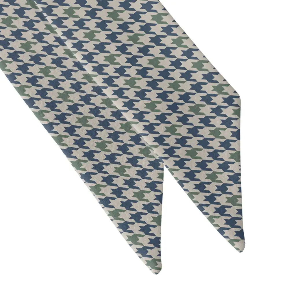 Houndstooth Pattern Hair Scarf