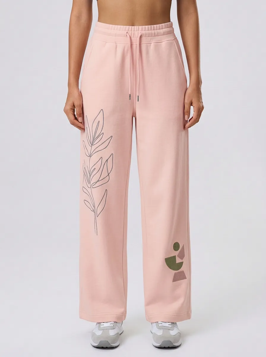 Women's Minimalist Botanical Geometric Graphic Sweatpants