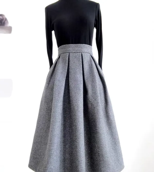 Everyday Casual Wool Skirt