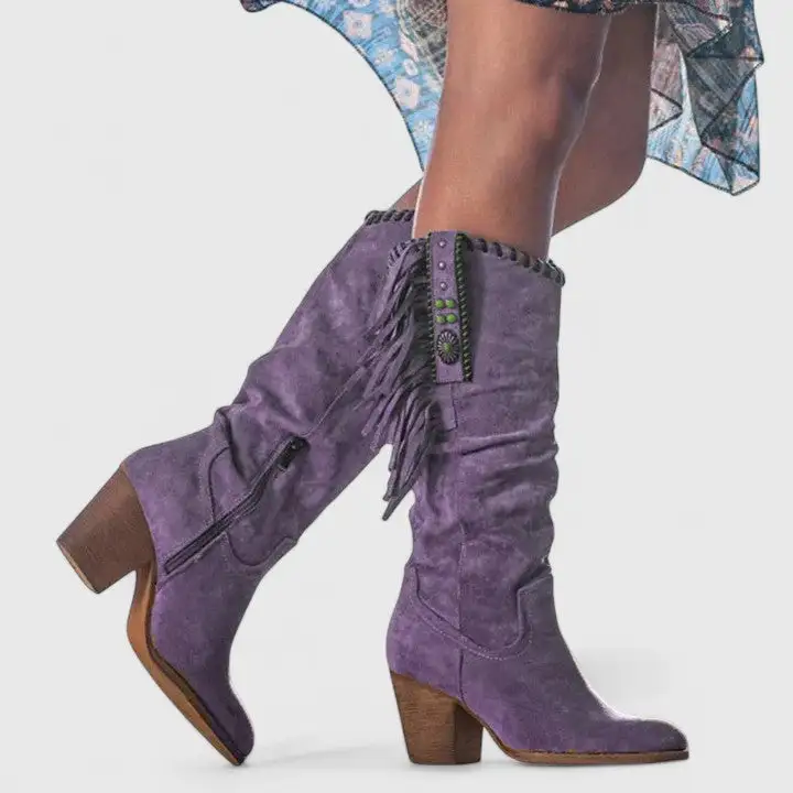 Supportive Western Knee High Boots