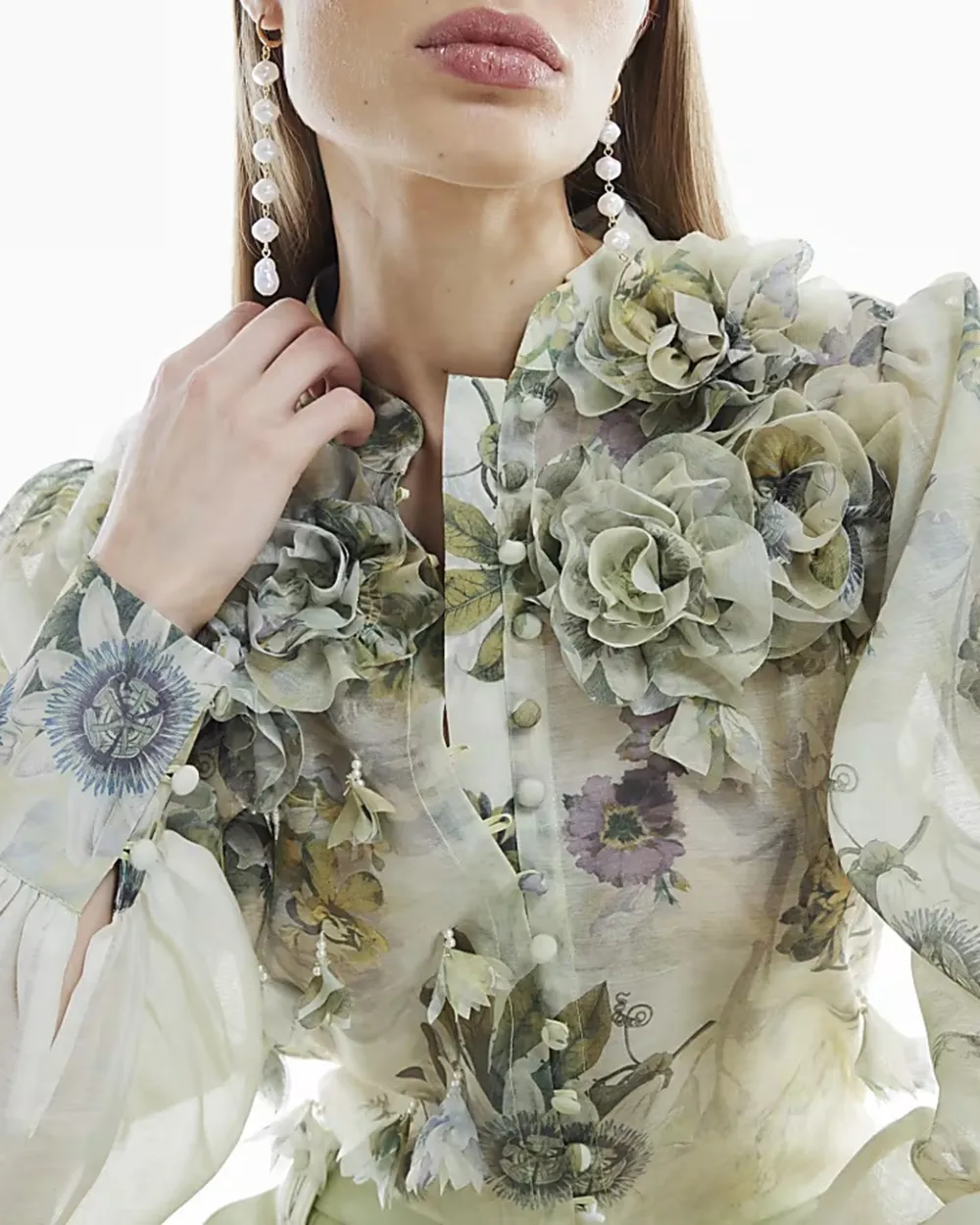 Green High Fashion Floral Shirts