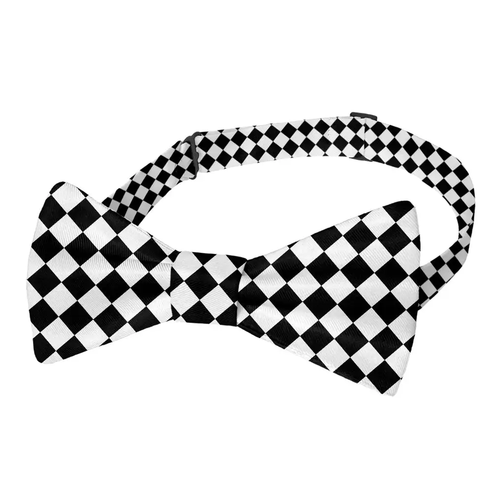 Checkered Tile Pattern Bow Tie