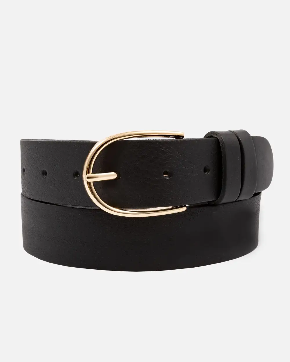Modern Classic Leather Waist Belt Buckle